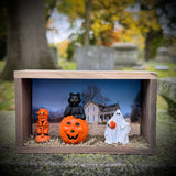Vintage Halloween Shadow Box Magnet/Wall Hang B