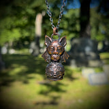 Bat Standing on the Moon Necklace