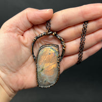 Sunset Labradorite and Copper Necklace