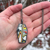 Fordite Coffin Necklace