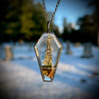 Coffin Shape Burial Plot Necklace *Mockingbird Lane Exclusive*