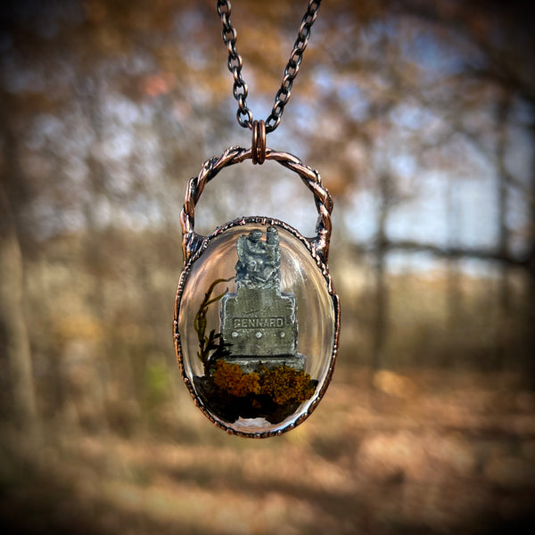 Oval Burial Plot Necklace *Mockingbird Lane Exclusive*