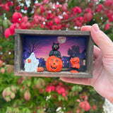 Vintage Halloween Shadow Box Magnet/Wall Hang A