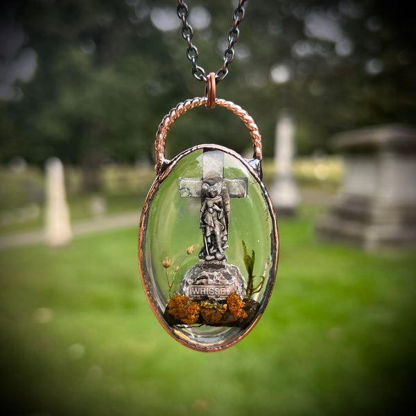 St. Michael Large Oval Burial Plot Necklace *Mockingbird Lane Exclusive*