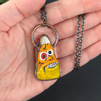 Red Eye Candy Corn Necklace *Alien Moon Arts Collab*