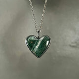 Green Muscovite Heart Necklace