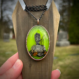 Large Oval Burial Plot Necklace with Glow Background *Mockingbird Lane Exclusive*