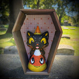 Cat with His Candy Corn Wall Hang B