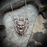 Krampus Fine Silver Plated Necklace *You Choose Size*