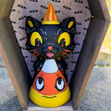 Cat with His Candy Corn Wall Hang A
