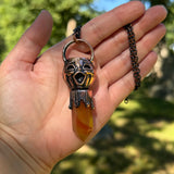 Double Sided Choir Boy Necklace with Carnelian
