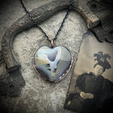 Large Druzy Agate Heart Necklace