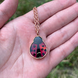 Aurora Opal Ladybug Necklace