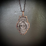 Silver Sheen Obsidian Owl Necklace