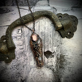 PREORDER: Large Size Child Fisk Burial Case Necklace with Iridescent Face Plate *OOAK Mockingbird Lane Exclusive*