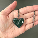 Green Muscovite Heart Necklace