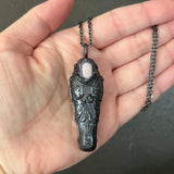 PREORDER: Child Fisk Burial Case Necklace with Iridescent Face Plate *OOAK Mockingbird Lane Exclusive*