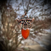 Carnelian Heart Necklace