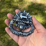 Lamb Coffin Handle Hand Painted 3 Inch Magnet