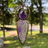 Stichtite with Amethyst Necklace