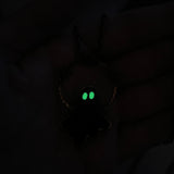 Celestial Black Billiard Ball Ghost Necklace (Glowing Eyes)