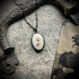 Dendritic Agate Necklace with Gunmetal Patina