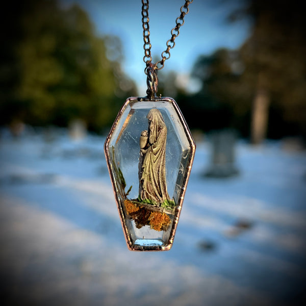 Coffin Shape Burial Plot Necklace *Mockingbird Lane Exclusive*