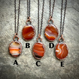 Striped Carnelian Necklace ***You Choose***