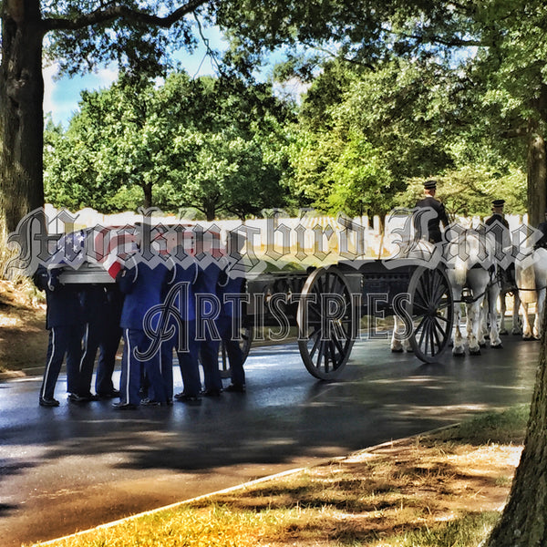 Funeral of Major Byron Mark Cato Matted Photograph