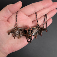 Bat Skull (Replica) with Bat Wings Necklace