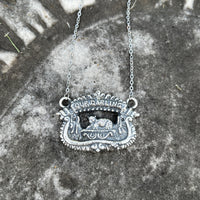 Our Darling Coffin Plaque Necklace B