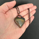 Blue Mountain Jasper Heart Copper Necklace