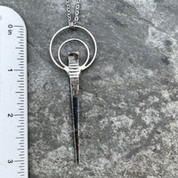 Double Bail Coffin Nail Necklace