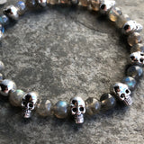 Labradorite Skull Bracelet