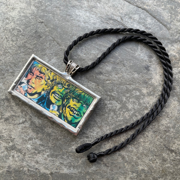 Jekyll and Hyde Cigarette Card Necklace
