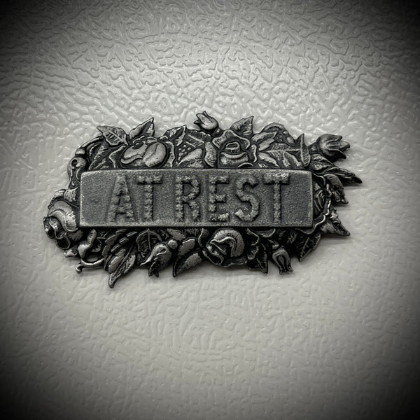 At Rest Coffin Plaque Hand Painted Magnet B