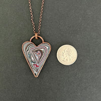 Fordite Heart Copper Necklace 3