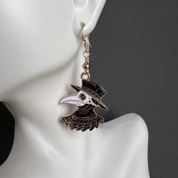 Plague Doctor Gold Filled Earrings