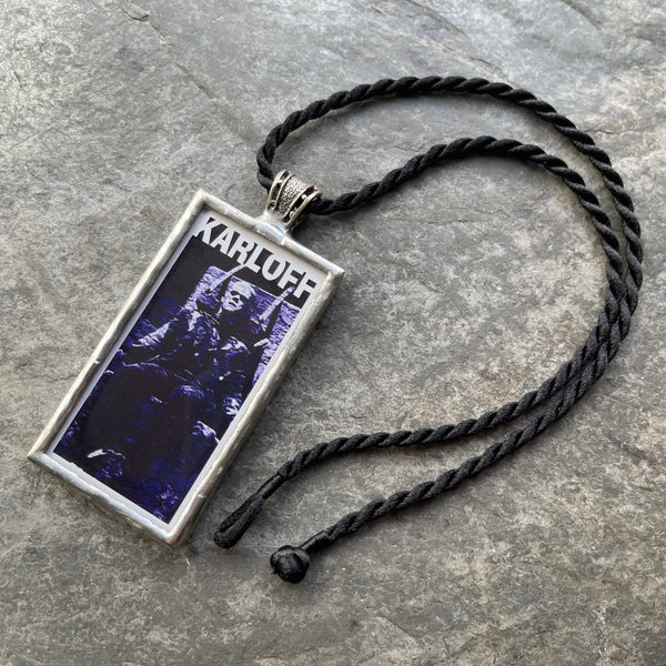 Boris Karloff Cigarette Card Necklace